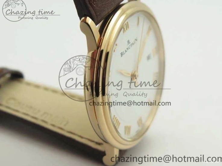 0309 Villeret 6651 RG ZF 1:1 Best Edition White Dial On Brown Leather Strap A Unique 8097